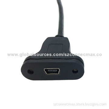 Mini USB 2.0 Female to Female Panel Mount Cable with Screws